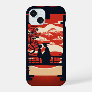 Sonnenuntergangsserenität: Japanisches Torii-Tor & iPhone 15 Hülle