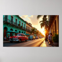 Sonnenuntergangsspaziergang im alten Havanna