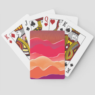 Sonnenuntergangsspitzen Moderne Papierkollektion K Spielkarten