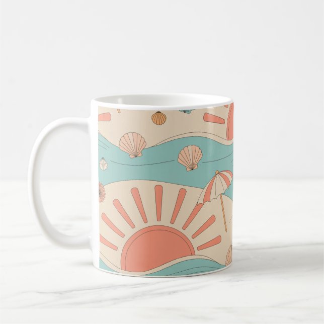 Sonnenuntergangsstrand Kaffeetasse (Links)