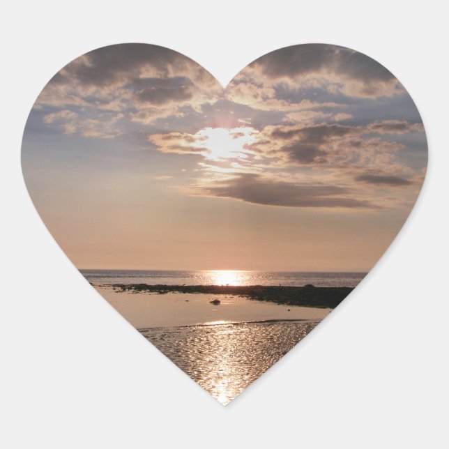 SONNENUNTERNEHMEN Herz-Aufkleber (Vorderseite)