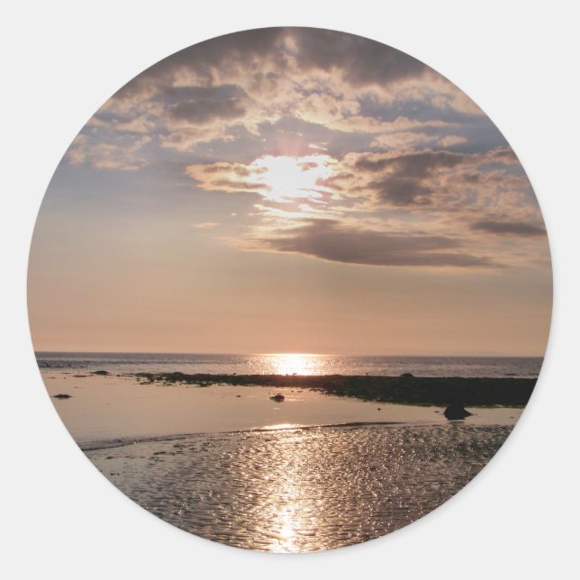 SONNENUNTERNEHMEN RUNDER AUFKLEBER (Vorderseite)