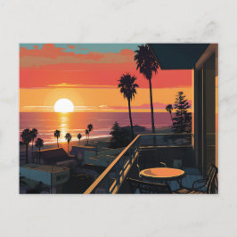 SONNENVERKEHR IN SANTA MONICA #1 POSTKARTE