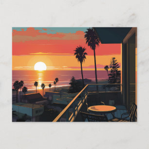 SONNENVERKEHR IN SANTA MONICA #1 POSTKARTE