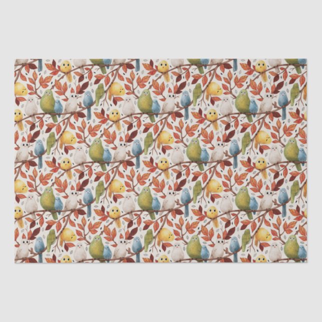 Sonnenvögel (Frühjahrswald) Seidenpapier (Vorderseite)