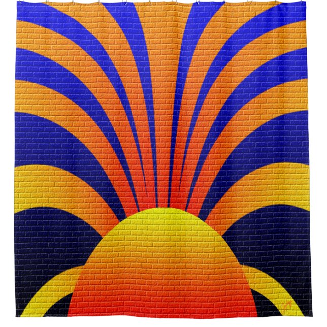 Sonnenwand Duschvorhang (Vorderseite)