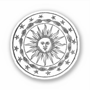 Sonnenwappen. Aufkleber