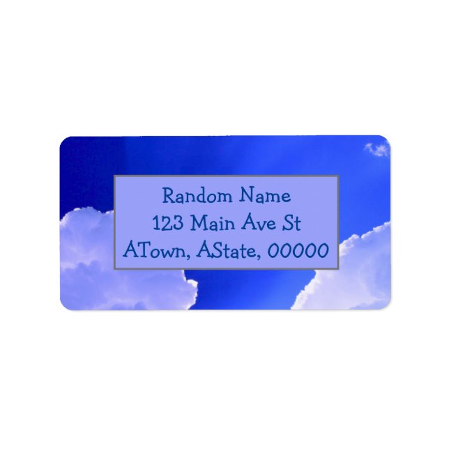 Sonnenwolken Adressaufkleber (Vorne)