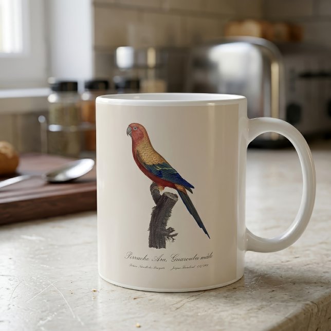Sonnenzügelpapagei Männchen, Aratinga solstitialis Kaffeetasse (Sun Parakeet Male, Aratinga Solstitialis. Coffee Mug)