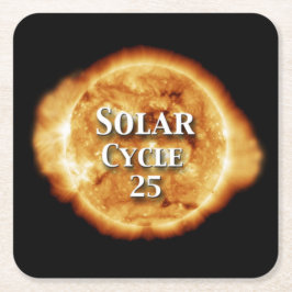Sonnenzyklus 25 Active Sun Rechteckiger Pappuntersetzer