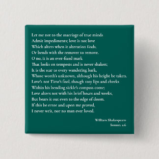 Sonnet 116 Lass mir nicht zur Verheiratung wahren  Button