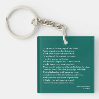 Sonnet 116 Lass mir nicht zur Verheiratung wahren  Schlüsselanhänger