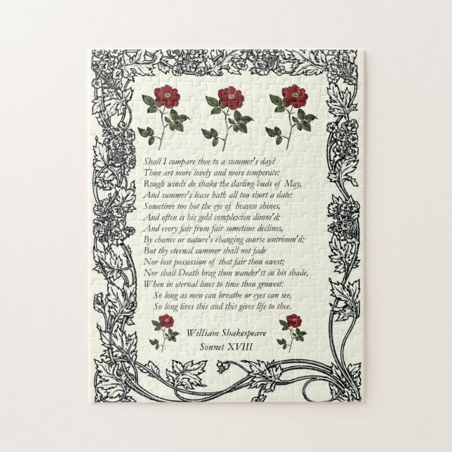 Sonnet # 18 von William Shakespeare (Vertikal)