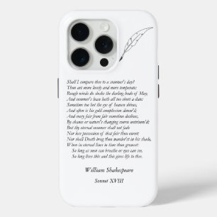 Sonnet # 18 von William Shakespeare Case-Mate iPhone Hülle