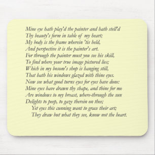 Sonnet # 24 von William Shakespeare Mousepad