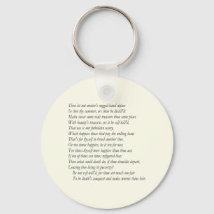 Sonnet # 6 von William Shakespeare Schlüsselanhänger
