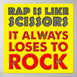 Sonneurs papier rap contre rock Drôle Poster