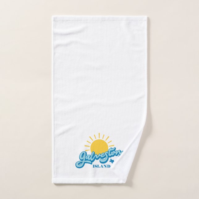 Sonnig! Galveston Island Texas Handtuch (Handtuch)