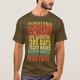 Sonnige 20. Hochzeit 20 Jahre Heiratsjubiläum H T-Shirt