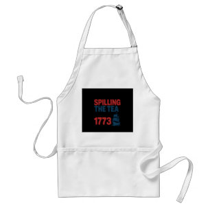 Sonnige 4. Juli Spilling der Tee seit 1773 vier Schürze