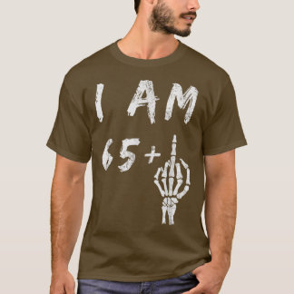 Sonnige 66. Geburtstag Ich bin 65 Plus Skeleton Mi T-Shirt