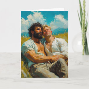 Sonnige Alpenwiese Umarmen Karte