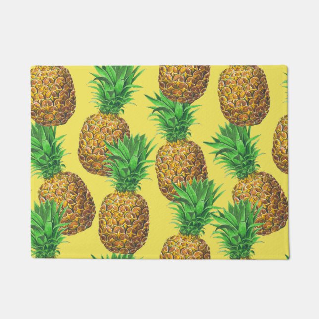 Sonnige Ananas Fußmatte (Vorderseite)