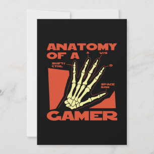 Sonnige Anatomie eines Gamers Dankeskarte