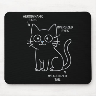 Sonnige Anatomie eines Katzenblueprints-Sarcastic- Mousepad