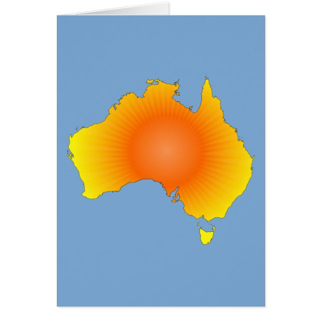 Sonnige Australische Karte (Vorne)