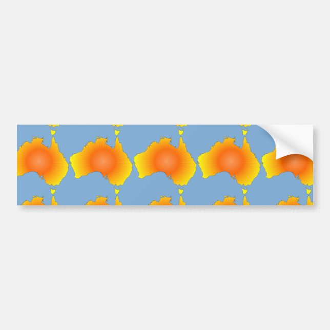 Sonnige Australische Karte Autoaufkleber (Vorne)