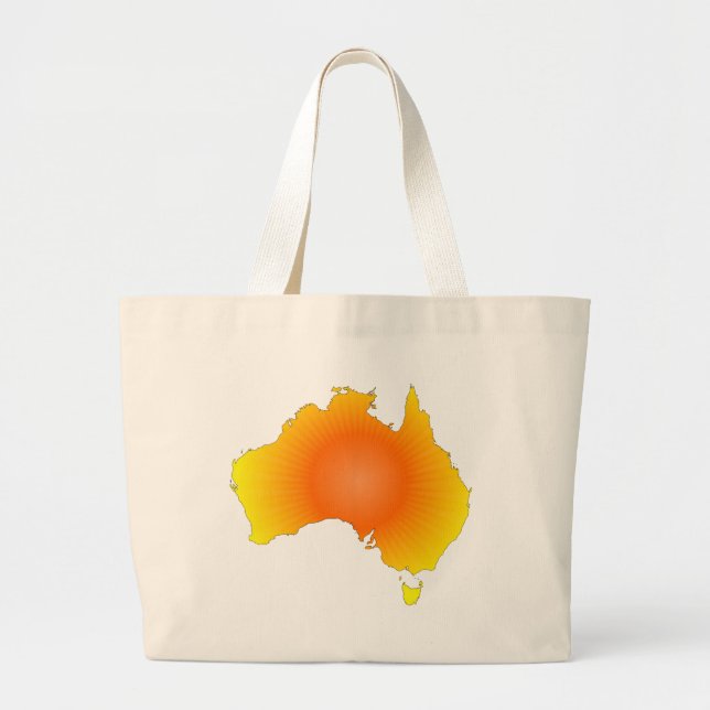 Sonnige Australische Karte Jumbo Stoffbeutel (Vorne)
