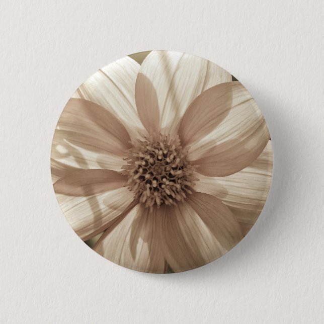 Sonnige Dahlie Button (Vorderseite)