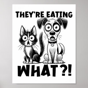 Sonnige Debatte 2024 Haustiere Katze Sie essen was Poster