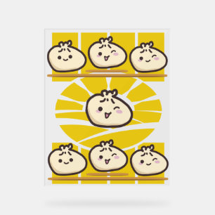 sonnige dim sum knödel  acrylschild