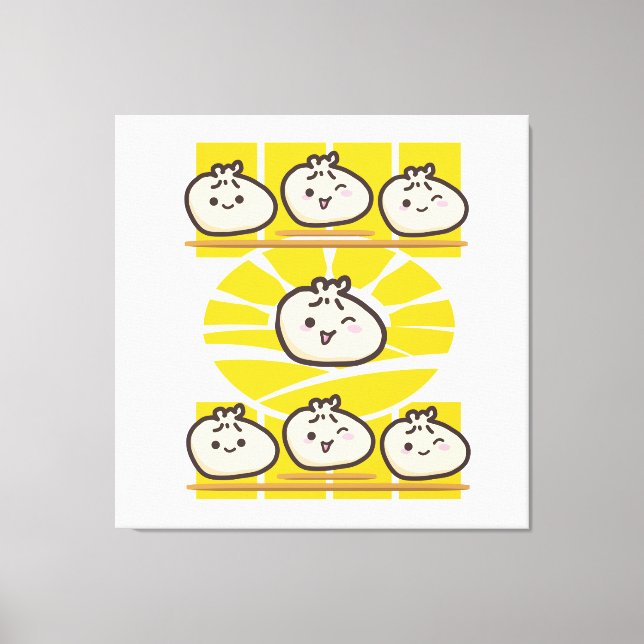 sonnige dim sum knödel  leinwanddruck (Vorderseite)