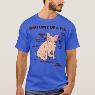 Sonnige Erklärung einer Schweineanatomie einer Sch T-Shirt