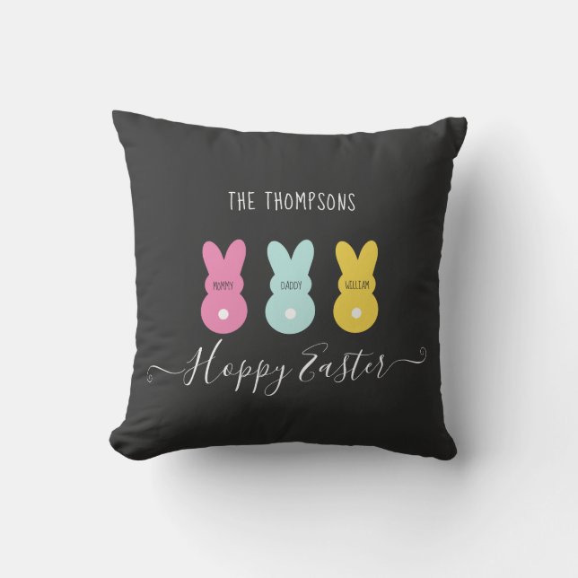 Sonnige Familie von 3 Ostern Kissen (Vorderseite)