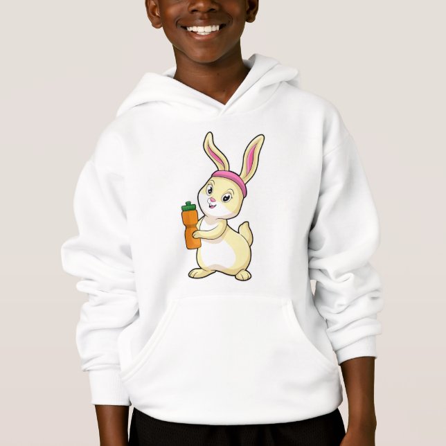 Sonnige Fitness mit Trinkflasche Hoodie (Vorderseite)