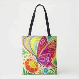 Sonnige flatternde Flora Tasche