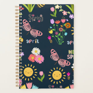 Sonnige Frühlingsblüten Florales Design mit summen Planer