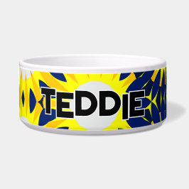 Sonnige Gelb- und Navy-Sonnenblume Lebend Napf