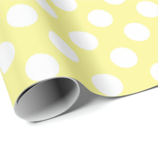 Sonnige gelbe und weiße Tupfen Geschenkpapier