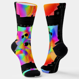 Sonnige Gesichter in schwarzer Brille Socken