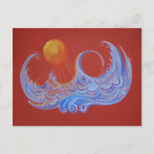 Sonnige Gewässer - Postkarte