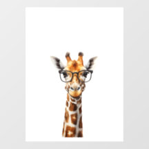Sonnige Giraffe mit Brille