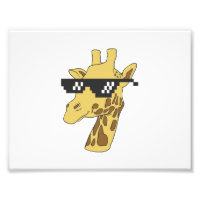 Sonnige Giraffe mit Sonnenbrille-Illustration