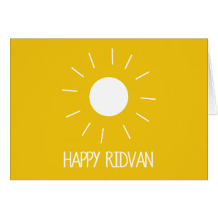 Sonnige glückliche Ridvan Baha'i Karte