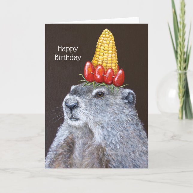 Sonnige Graswurzelkarte zum Geburtstag Karte (Vorderseite)