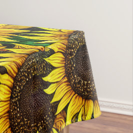 Sonnige große Sonnenblumenmuster Tischdecke